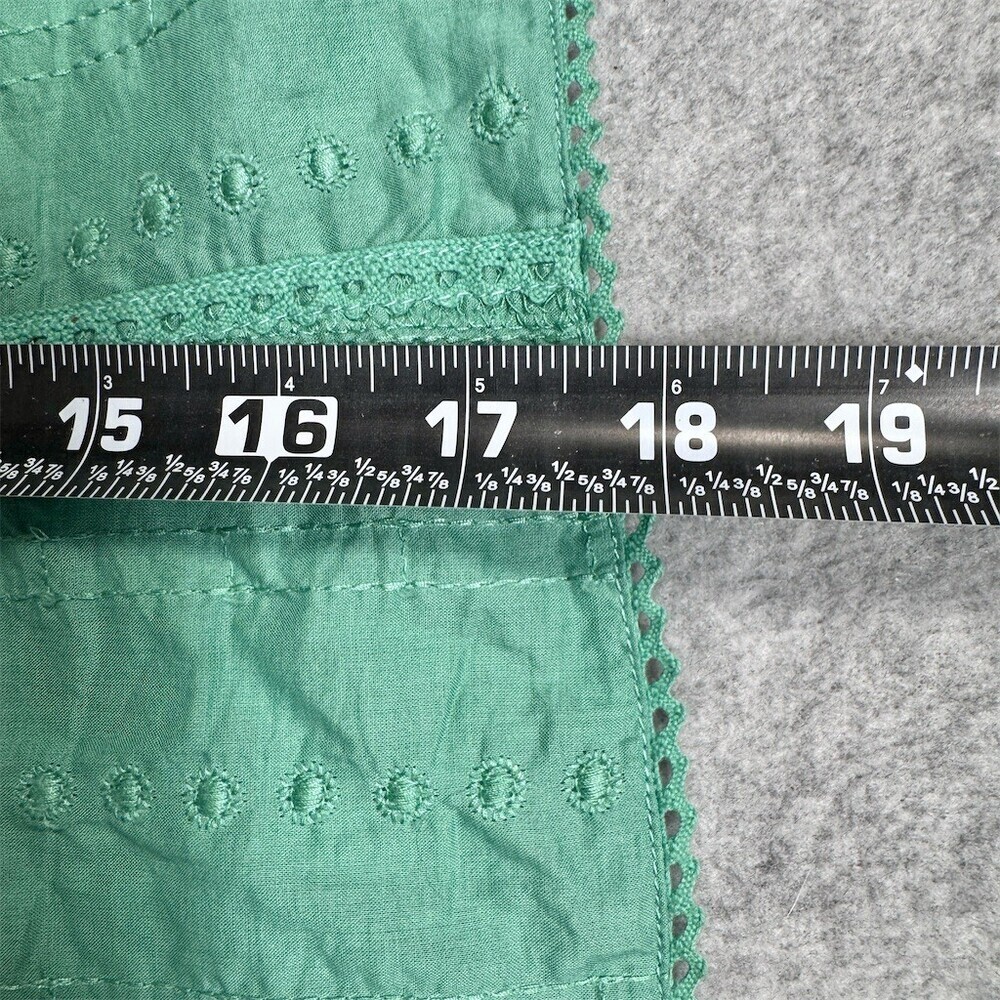 Gap Womens Mint Green Cami Tank Top Size M Eyelet Lace Trim - Picture 12 of 12